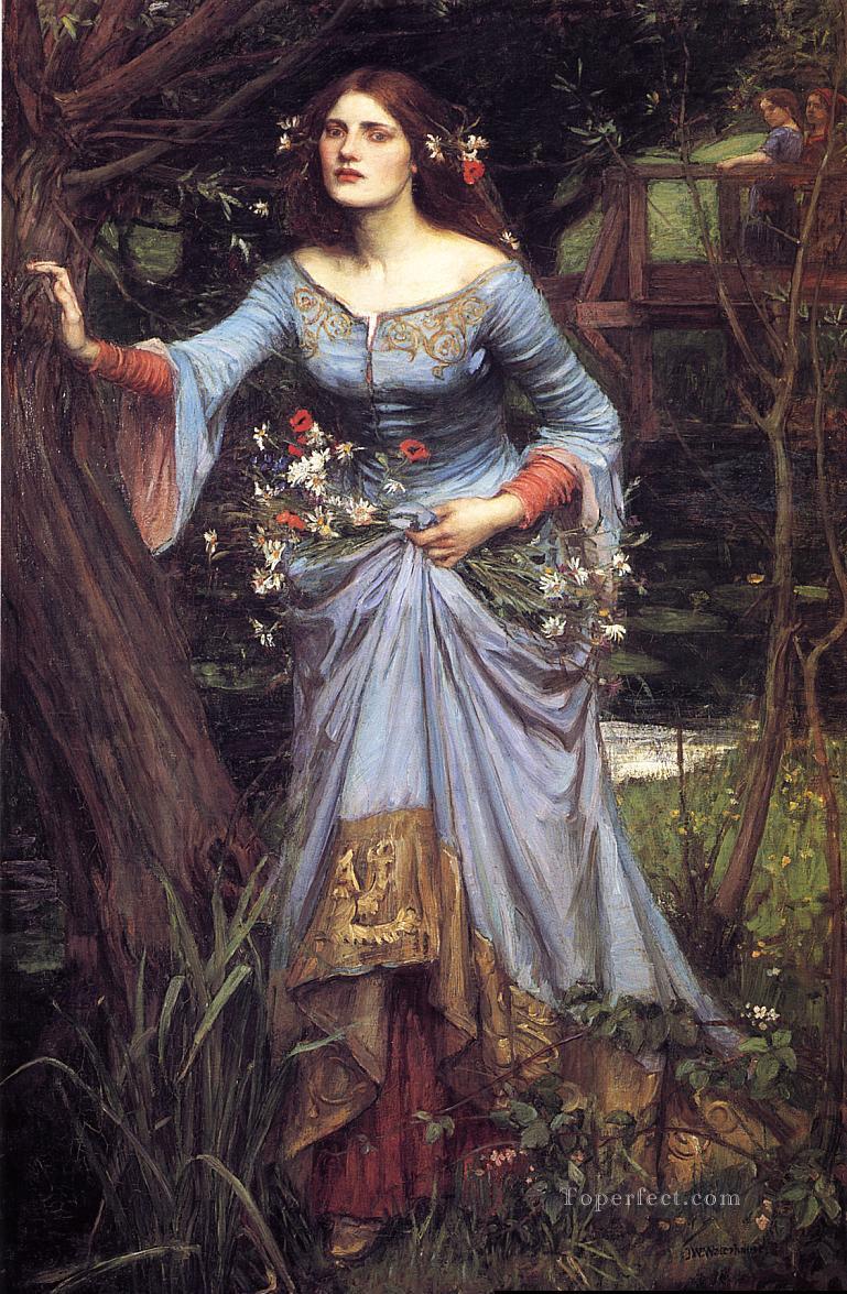 オフィーリア ギリシャ人女性 ジョン・ウィリアム・ウォーターハウス油絵